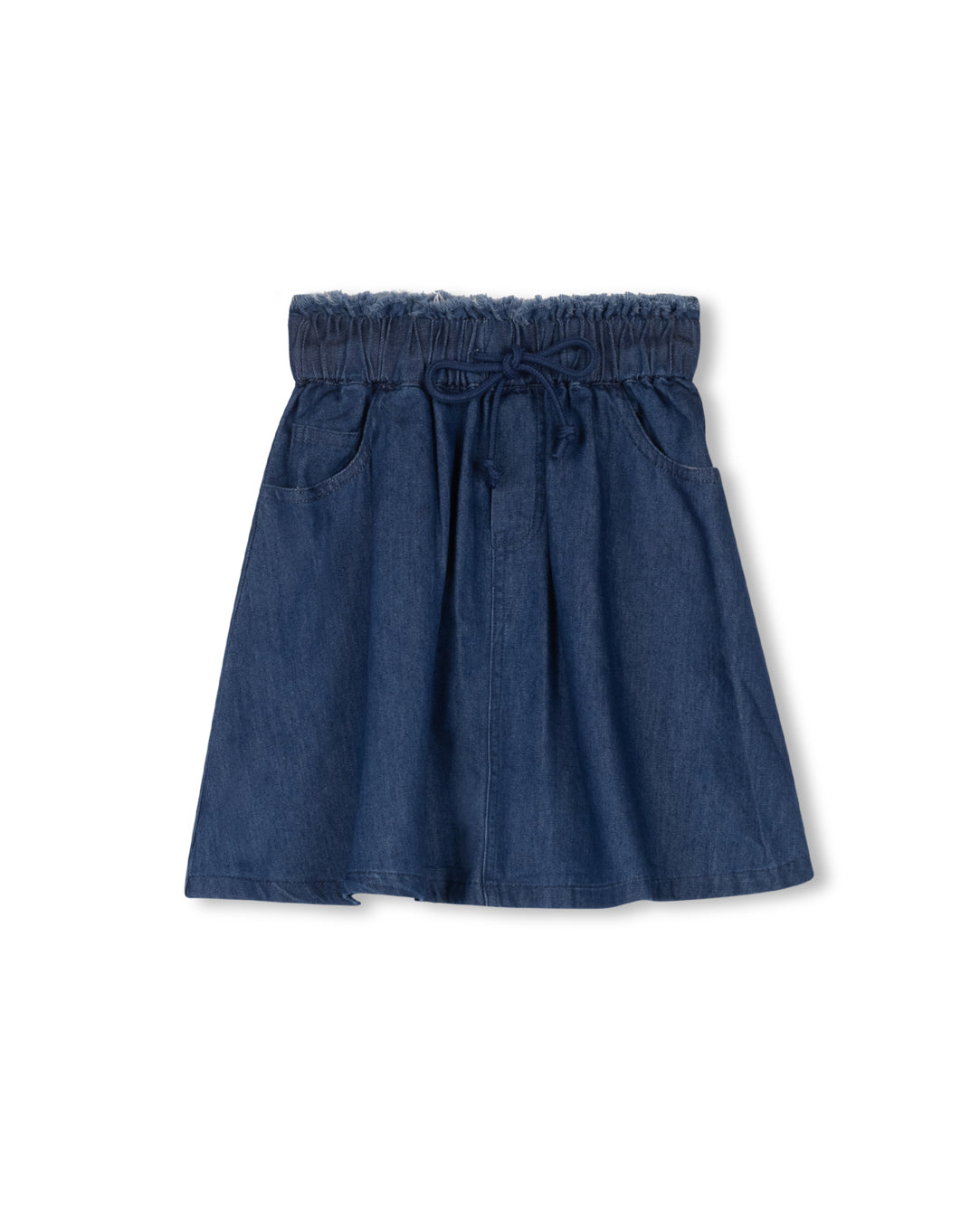 Denim Draw String A-Line Skirt C-19043