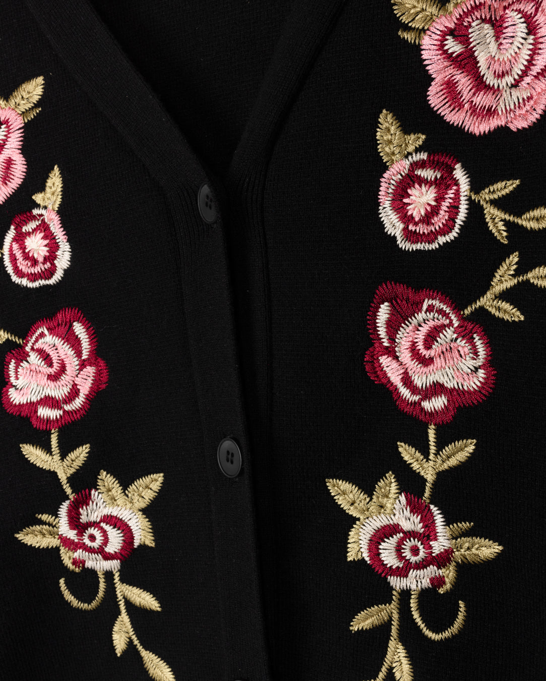 Floral Knit Button Down Cardigan