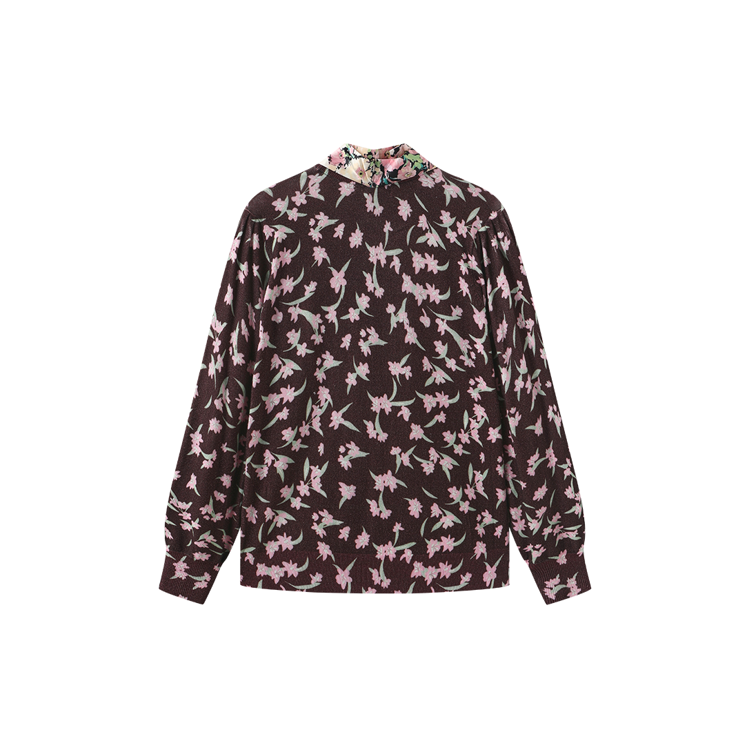 Viola Knit Printed Turtleneck