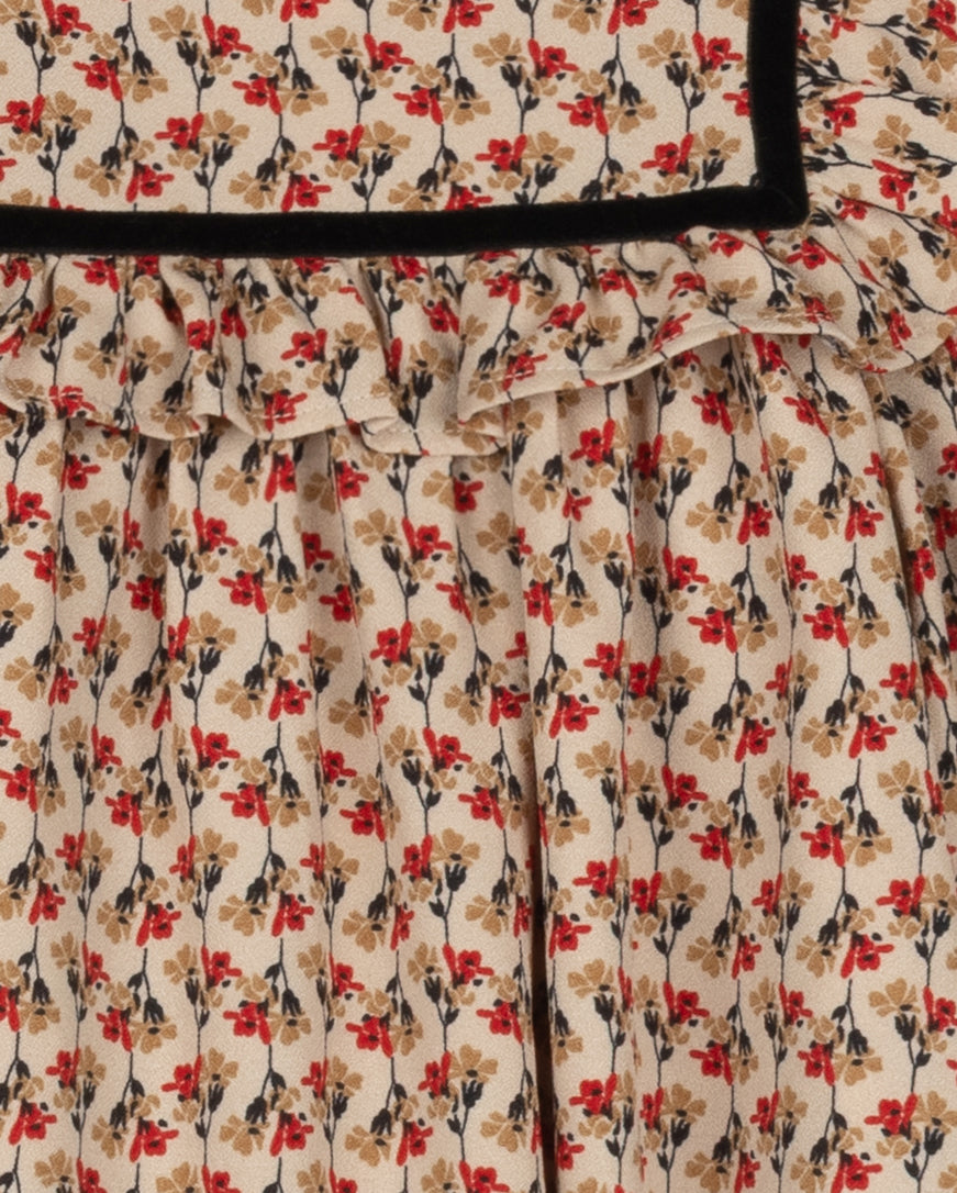 Liberty Print Ribbon Dress C-22509