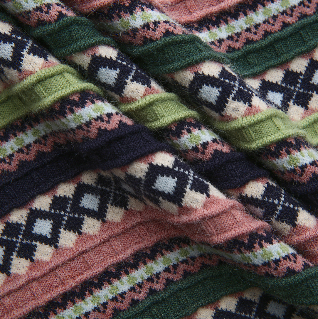 Fairaisle Pattern Knit Vest