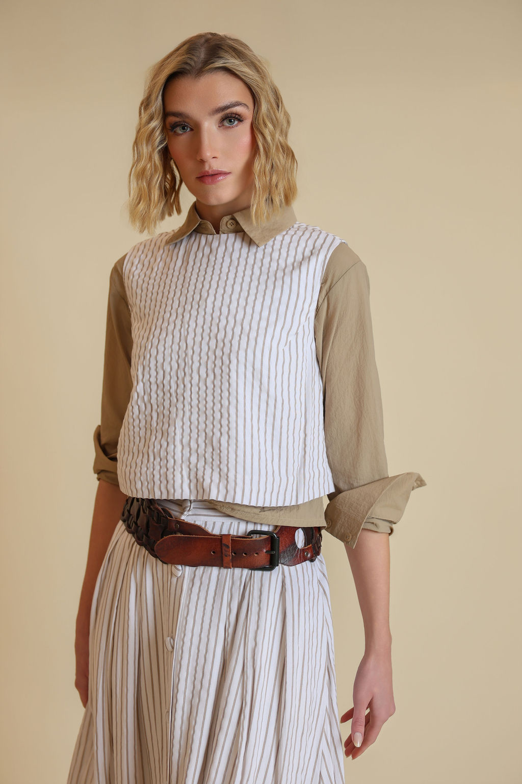 Deno Stripe Maxi Skirt