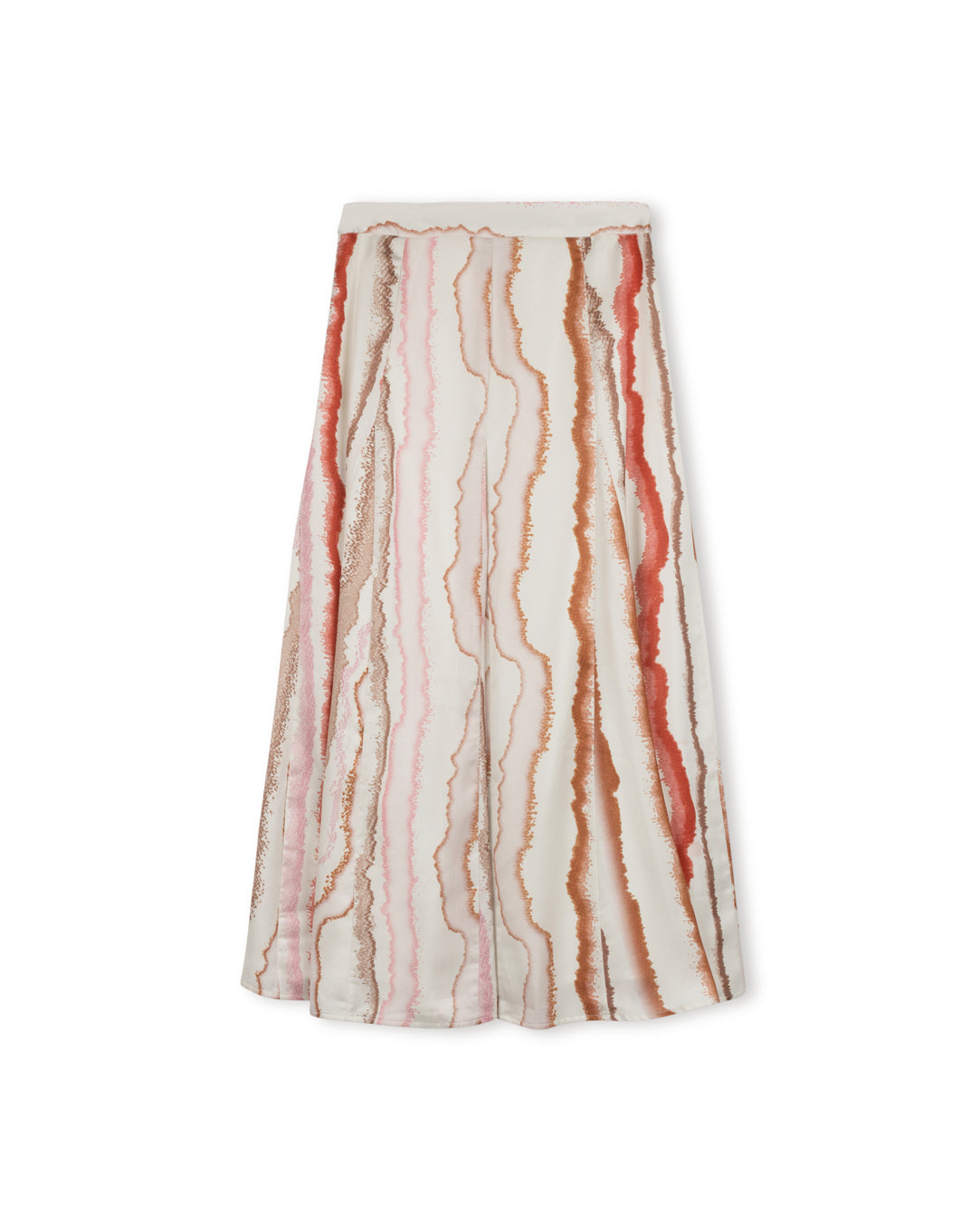 Printed Pleated Midi Skirt - Junees