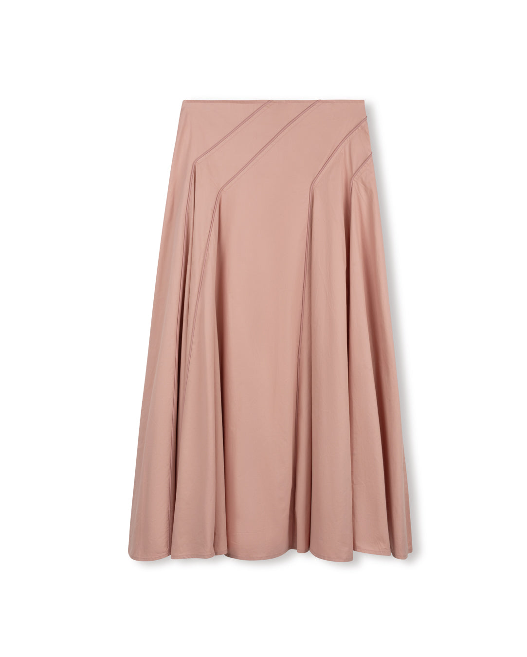 Poplin Stitched Detail Maxi Skirt