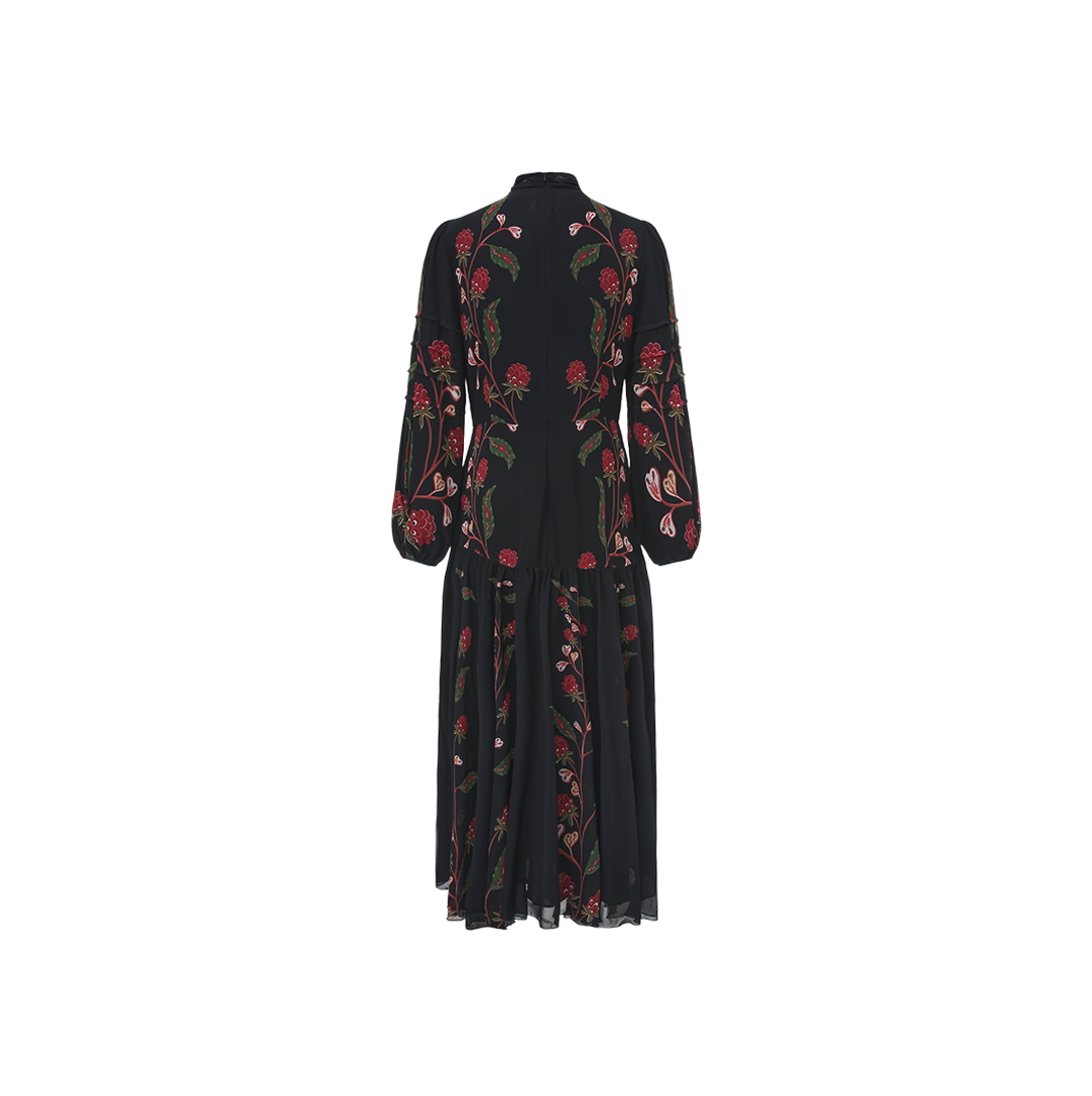 Berry Garden Black Dress
