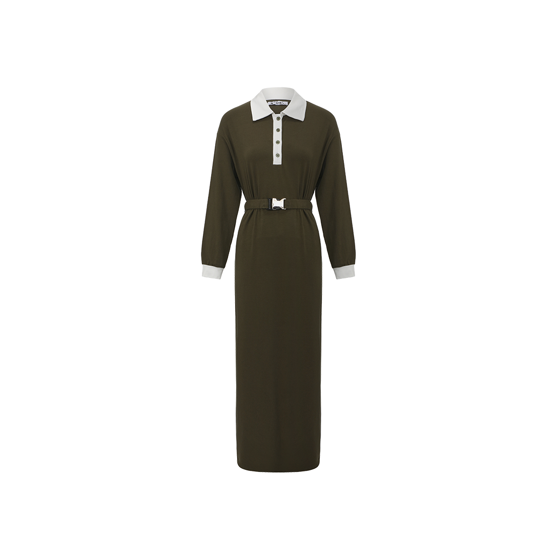 Sweatshirt Polo Dress