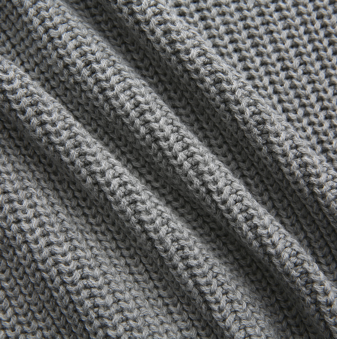 Cable Knit Stripe Collar Sweater