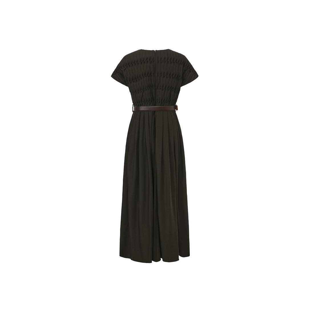 Belted Maxi Wool Dress