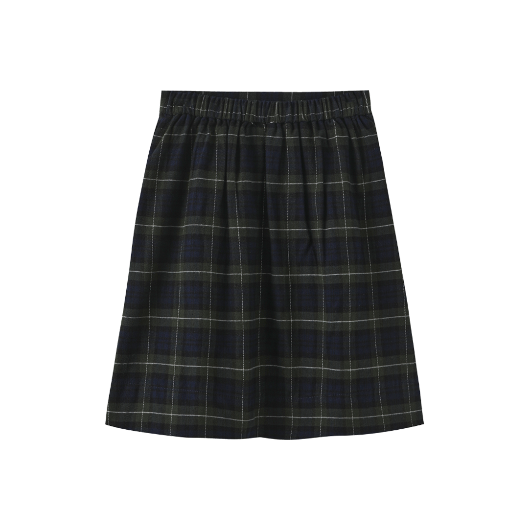 Tanvi Plaid Pocket Button Skirt