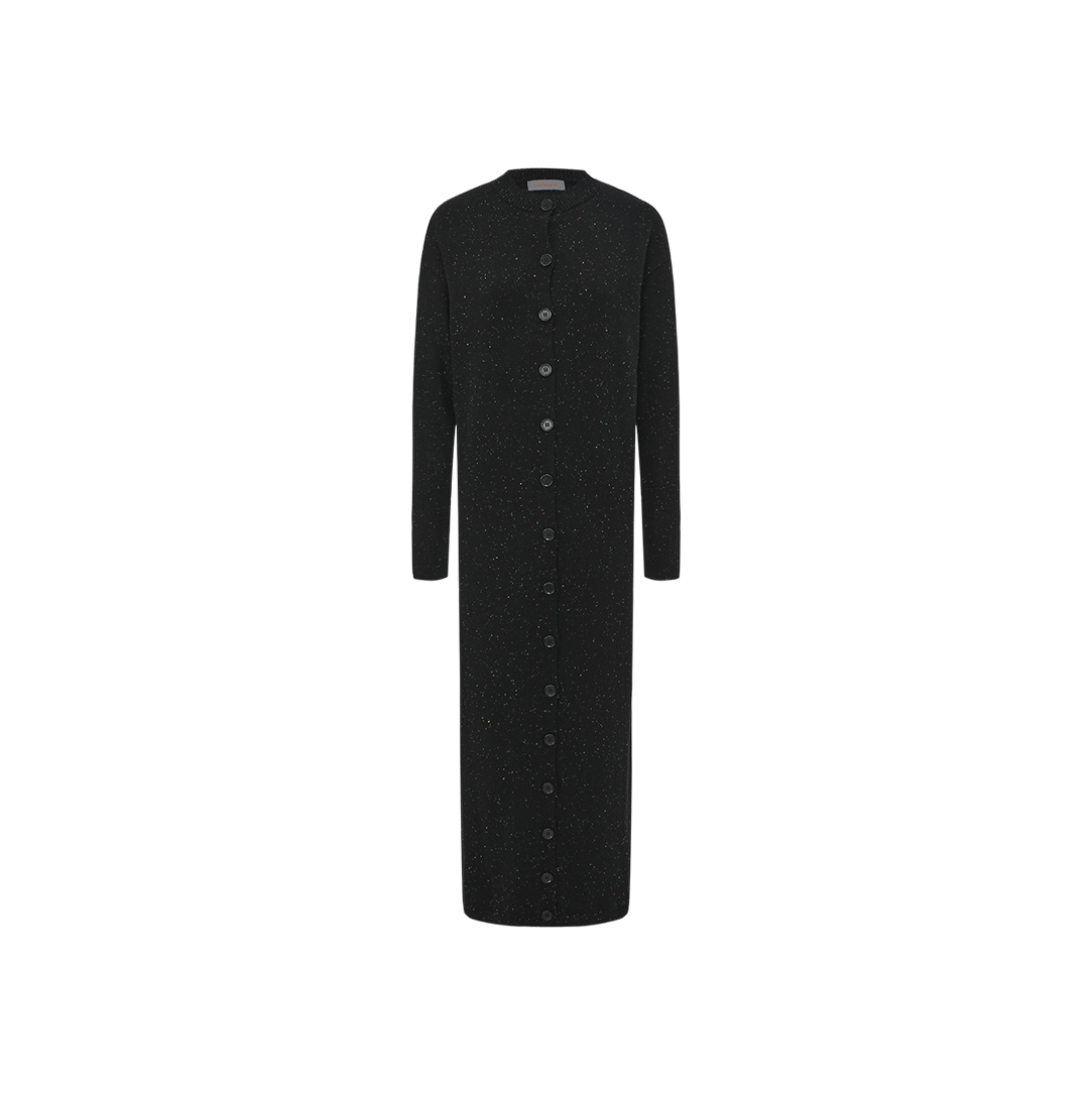 Marled Knit Button Down Dress