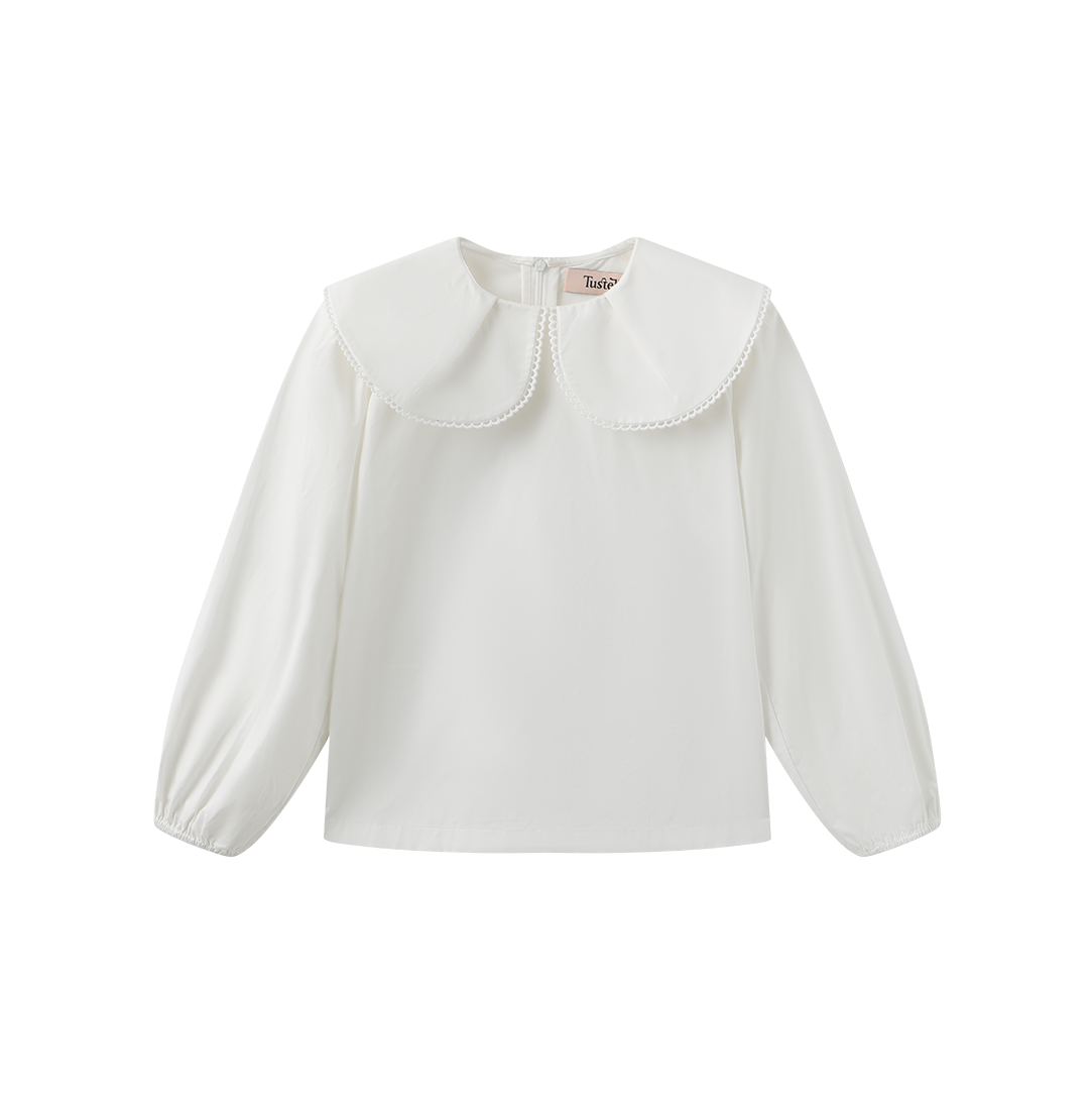 Poplin Big Collared Blouse