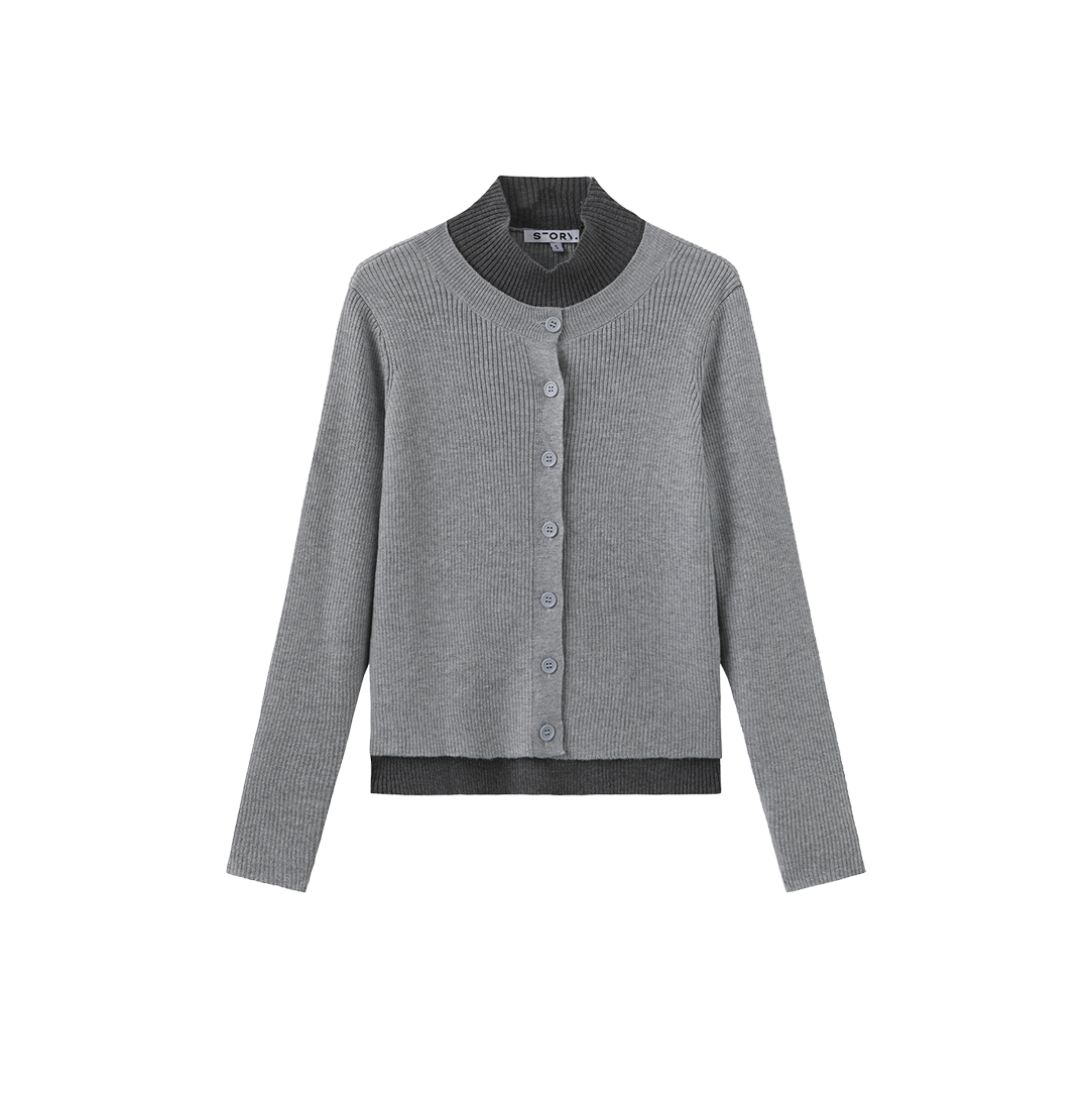 Contrast Tank Cardigan