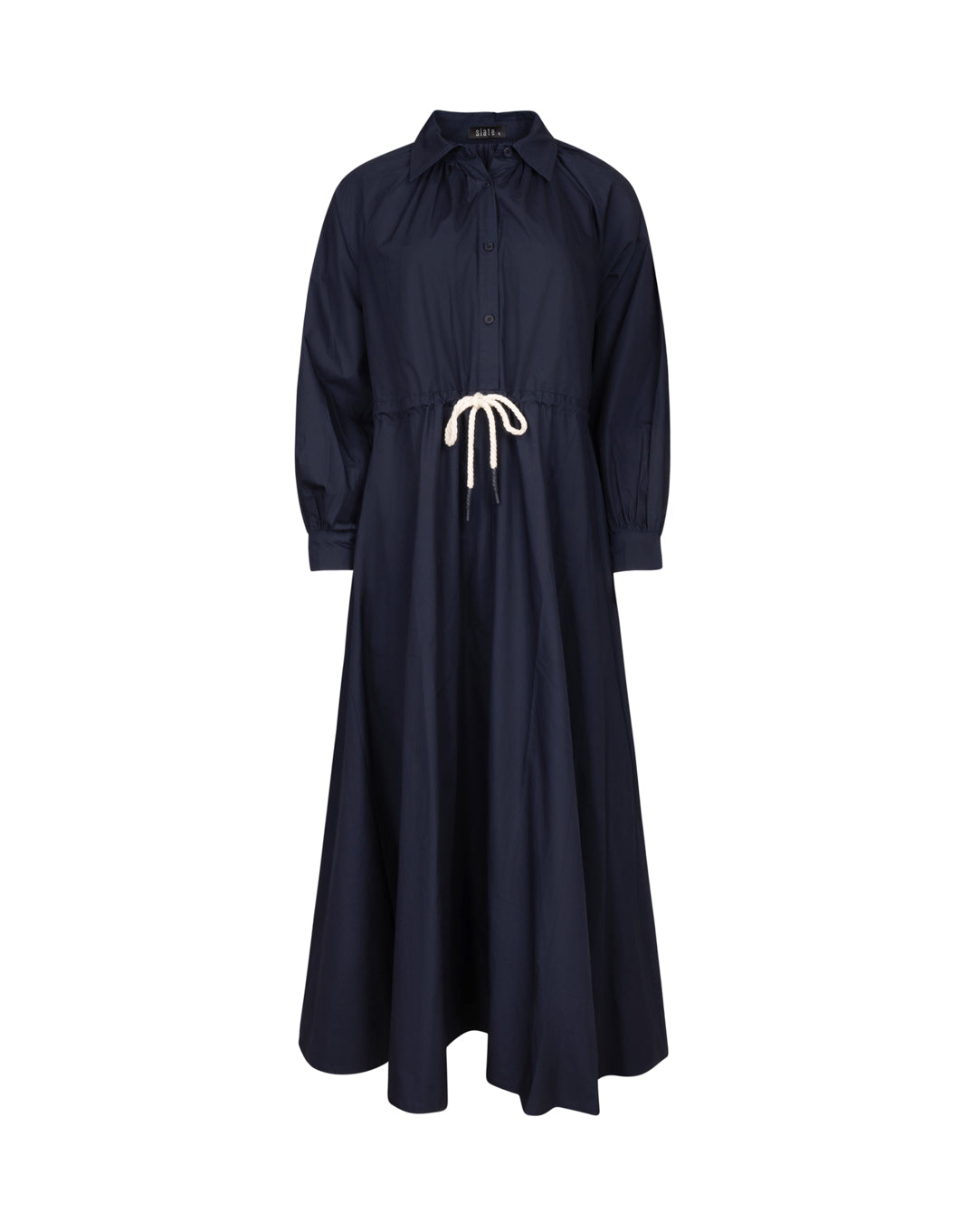 Button Down Drawstring Dress