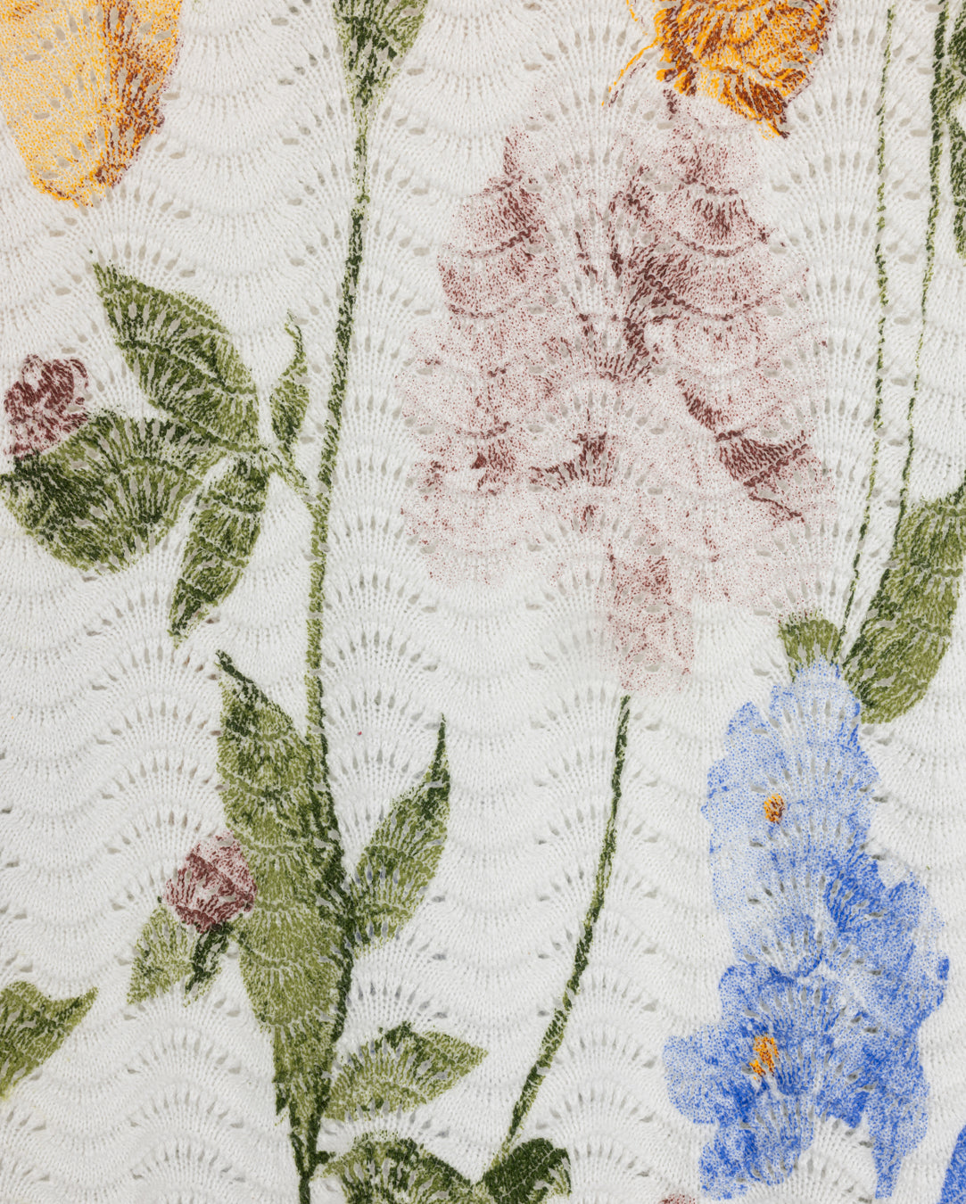 Floral Pointelle Sweater