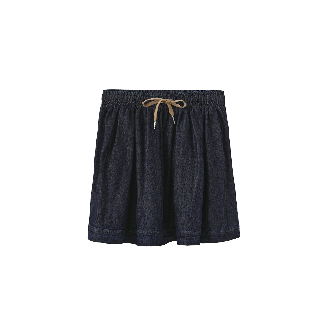 Alma Denim Drawstring Skirt