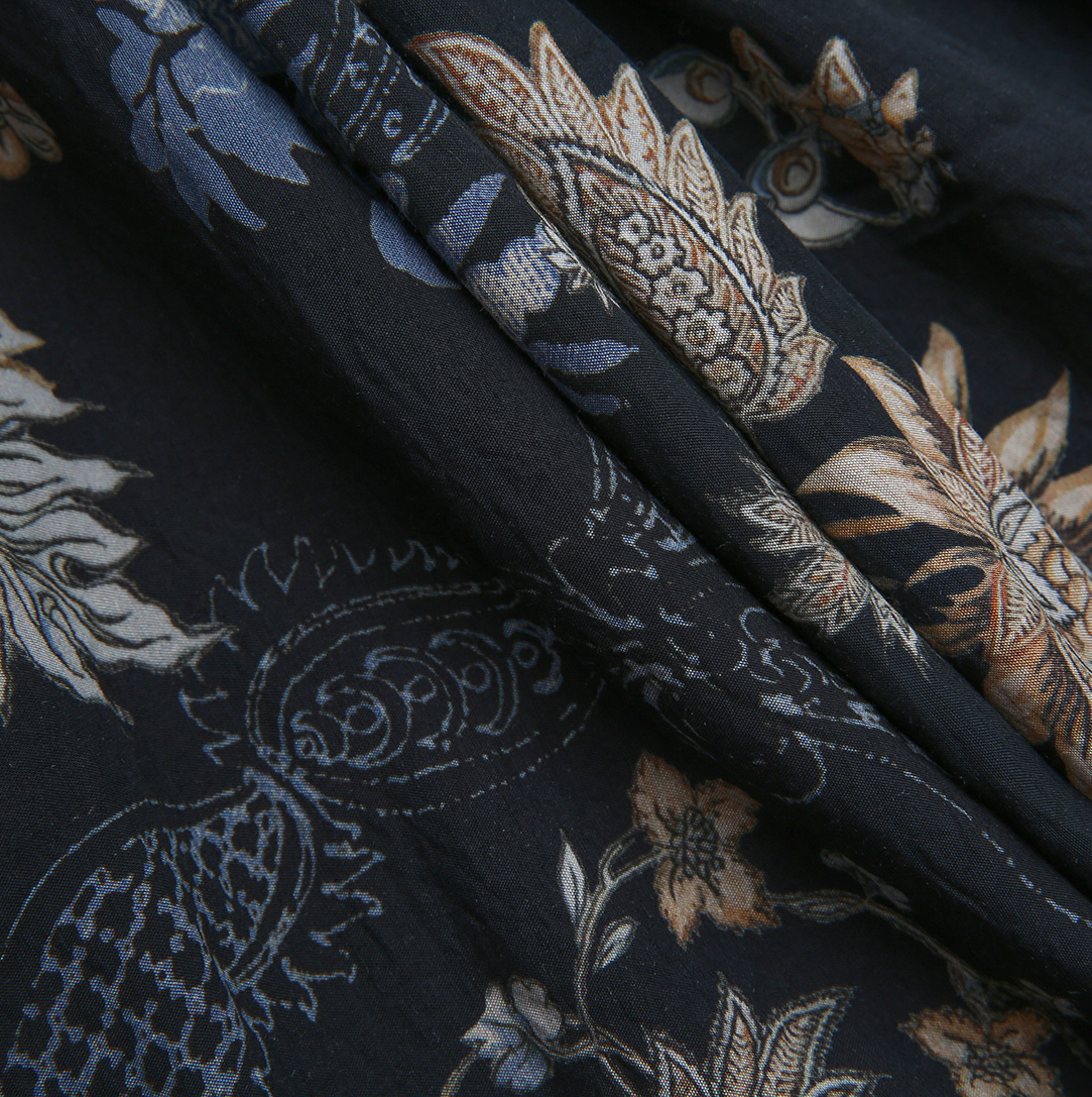 Printed Smocked Maxi Dress