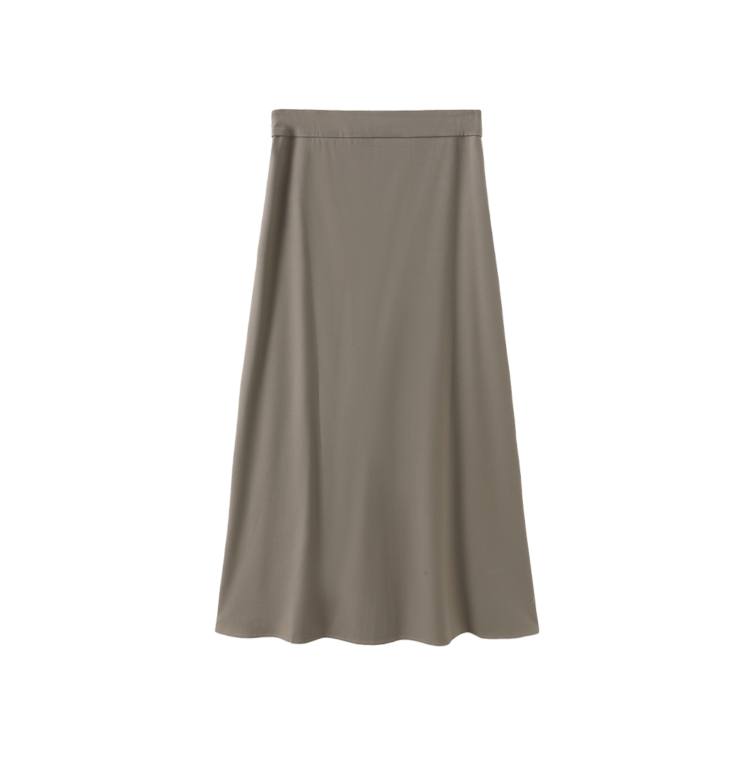 Front Kick Pleat Suit Skirt