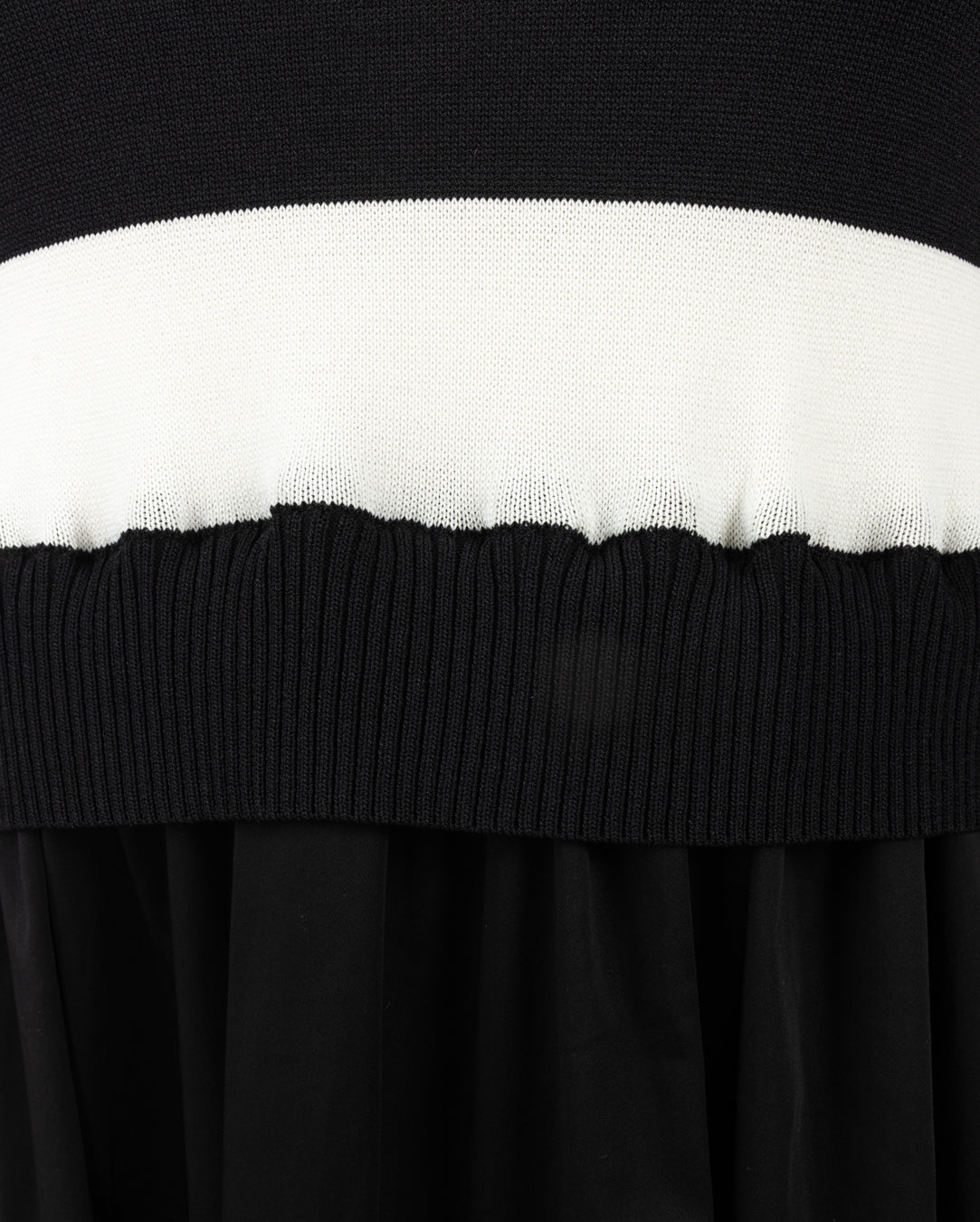 Stripe Knit And Poplin Dress