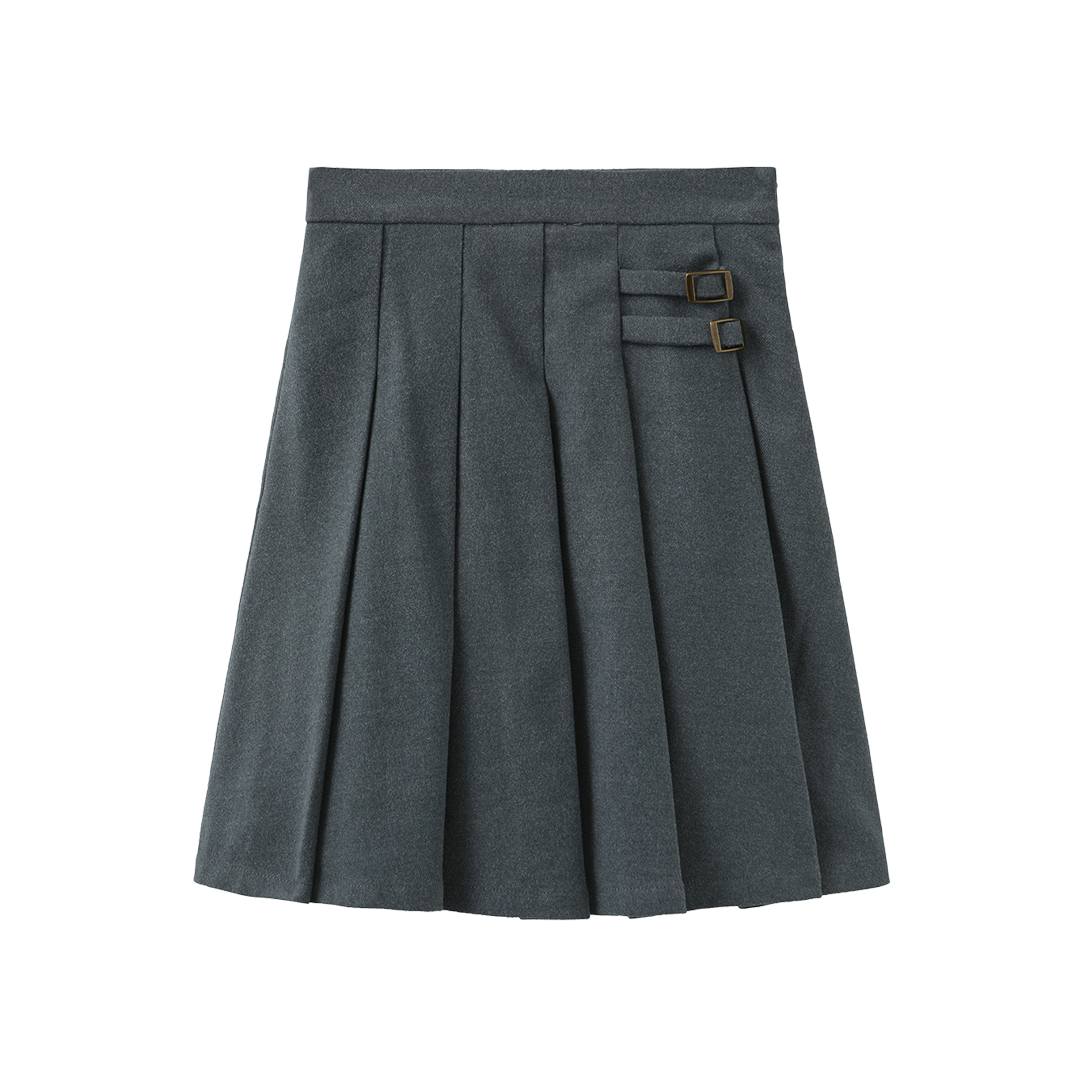 Poppy Wool Pleated Skirt