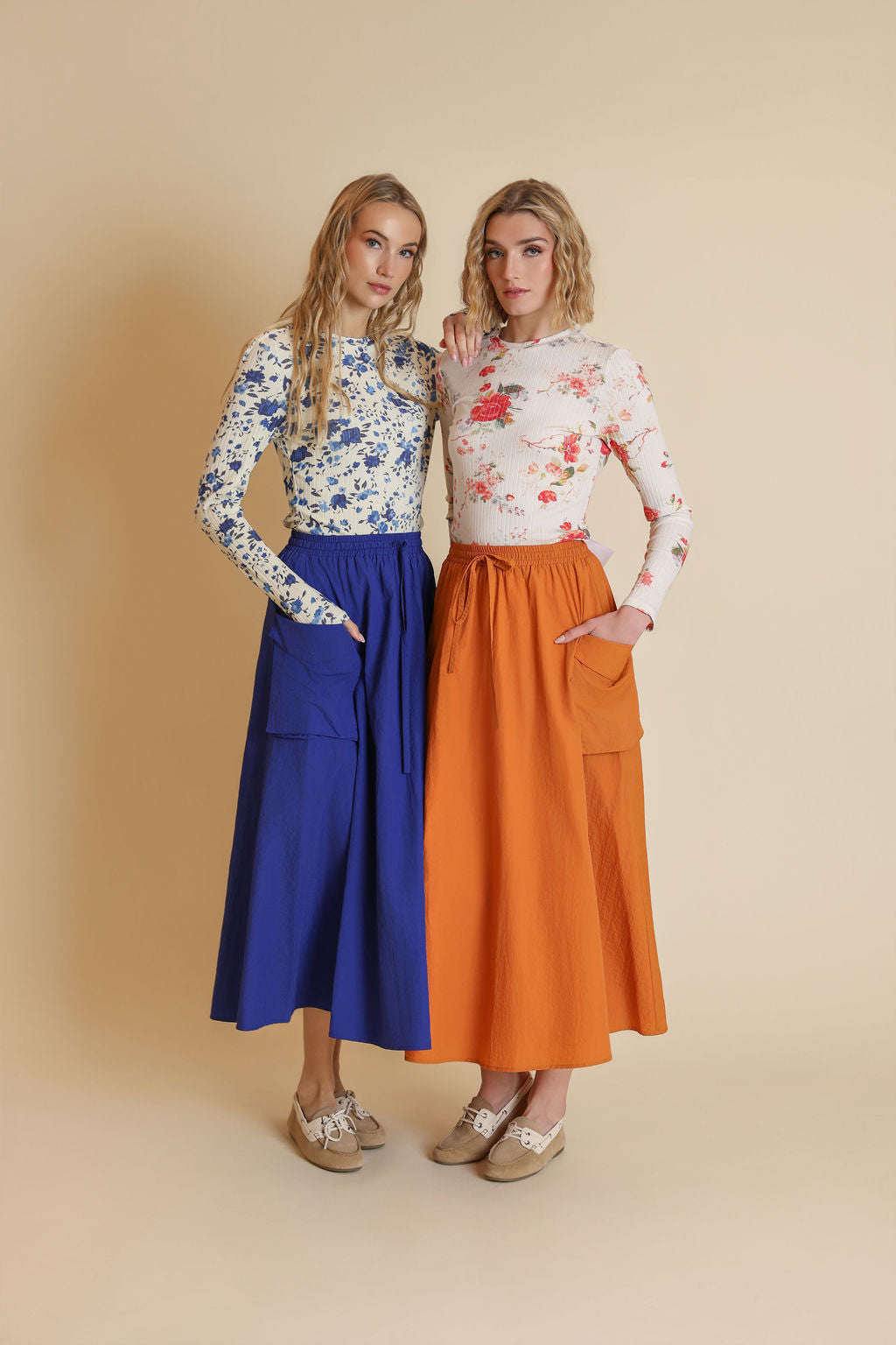 Floral Printed Ribbed Tee