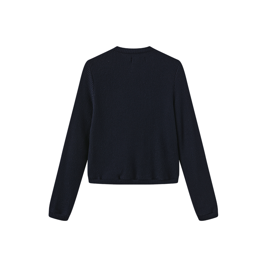 Short Quilted Knit Jacket