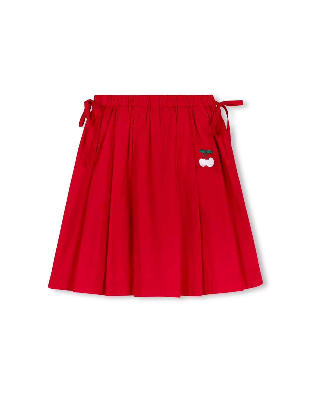 Tessa Embroidered Cherry Pleated Skirt - Junees