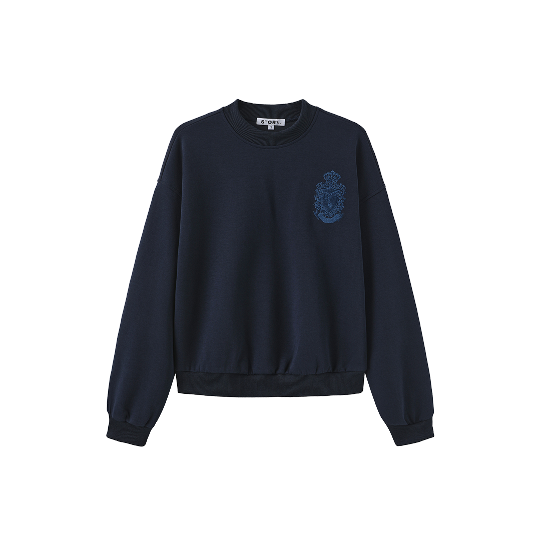 Bird Embroidered Detailed Sweatshirt