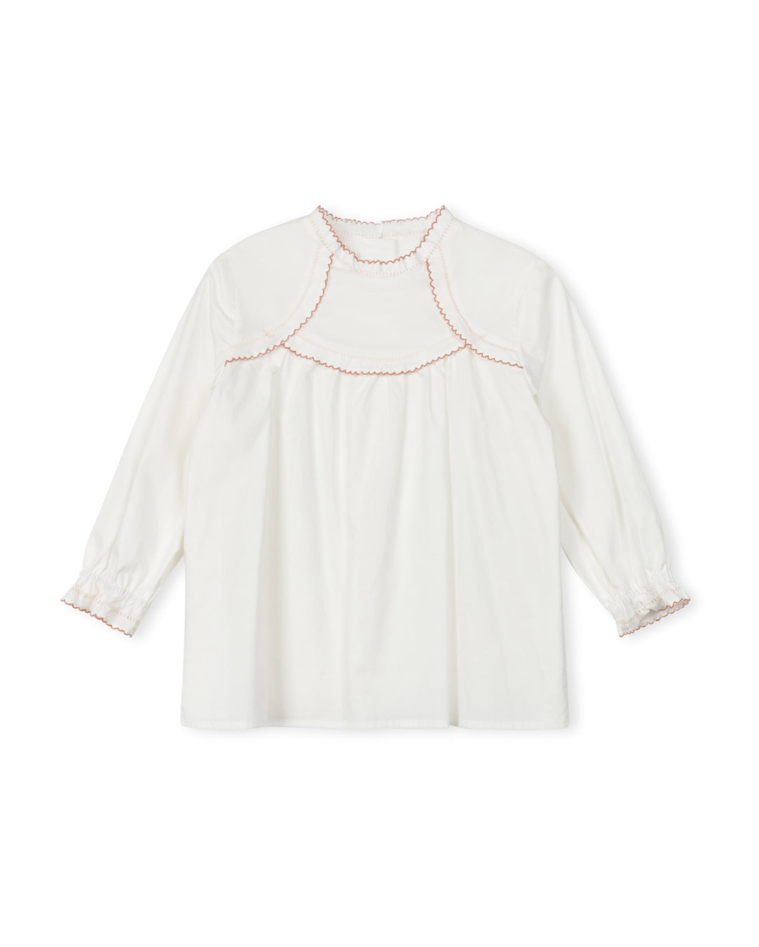 Tally Embroidered Scalloped Trimming Shirt