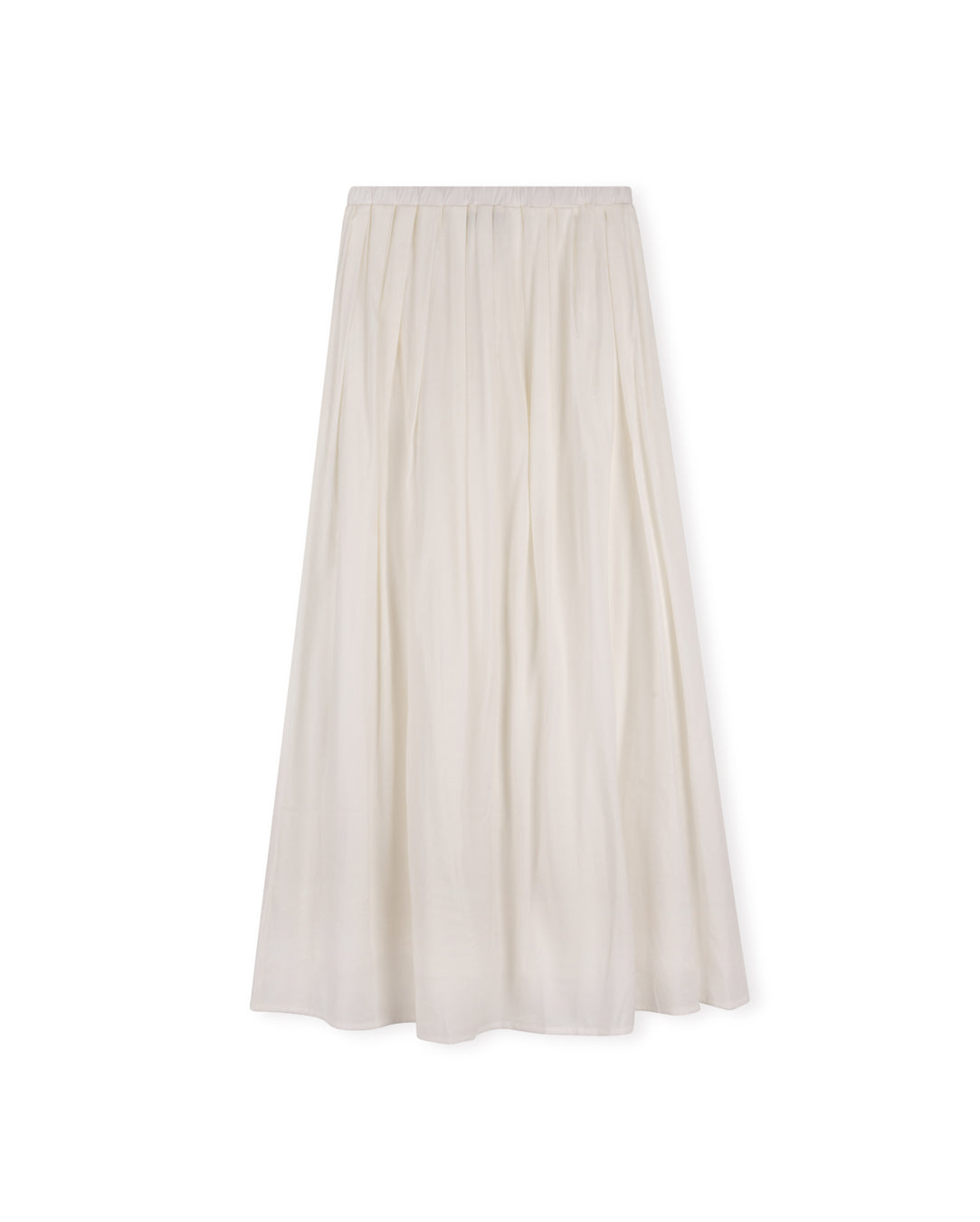 Pleated Elastic Waisted Skirt W-19835
