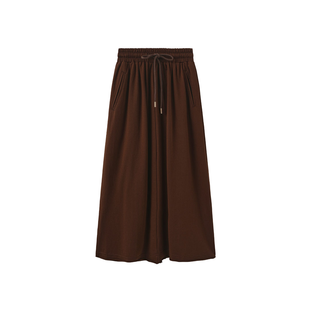Drawstring Sweatshirt Skirt