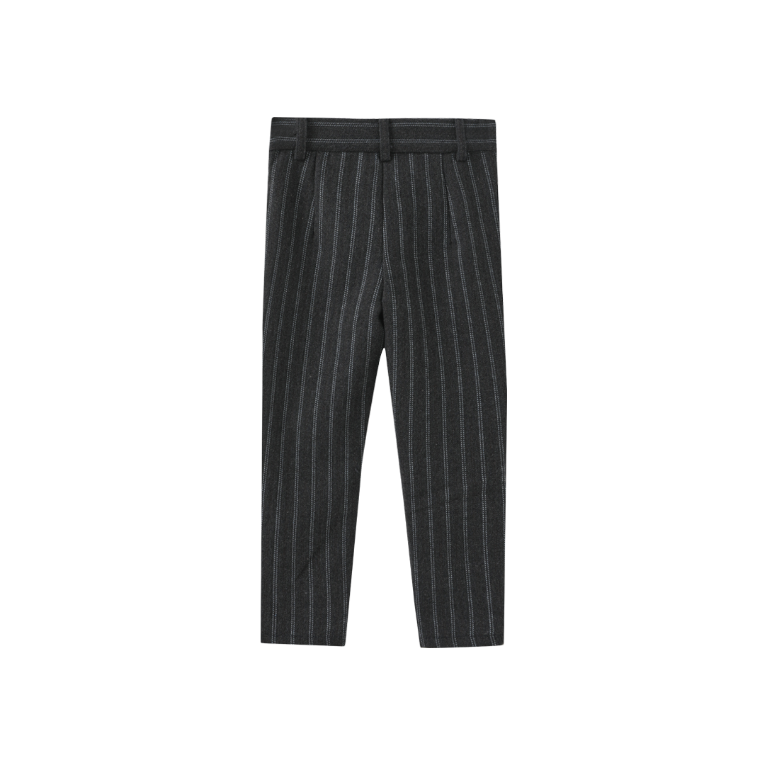 Round Pinstripe Wool Pants