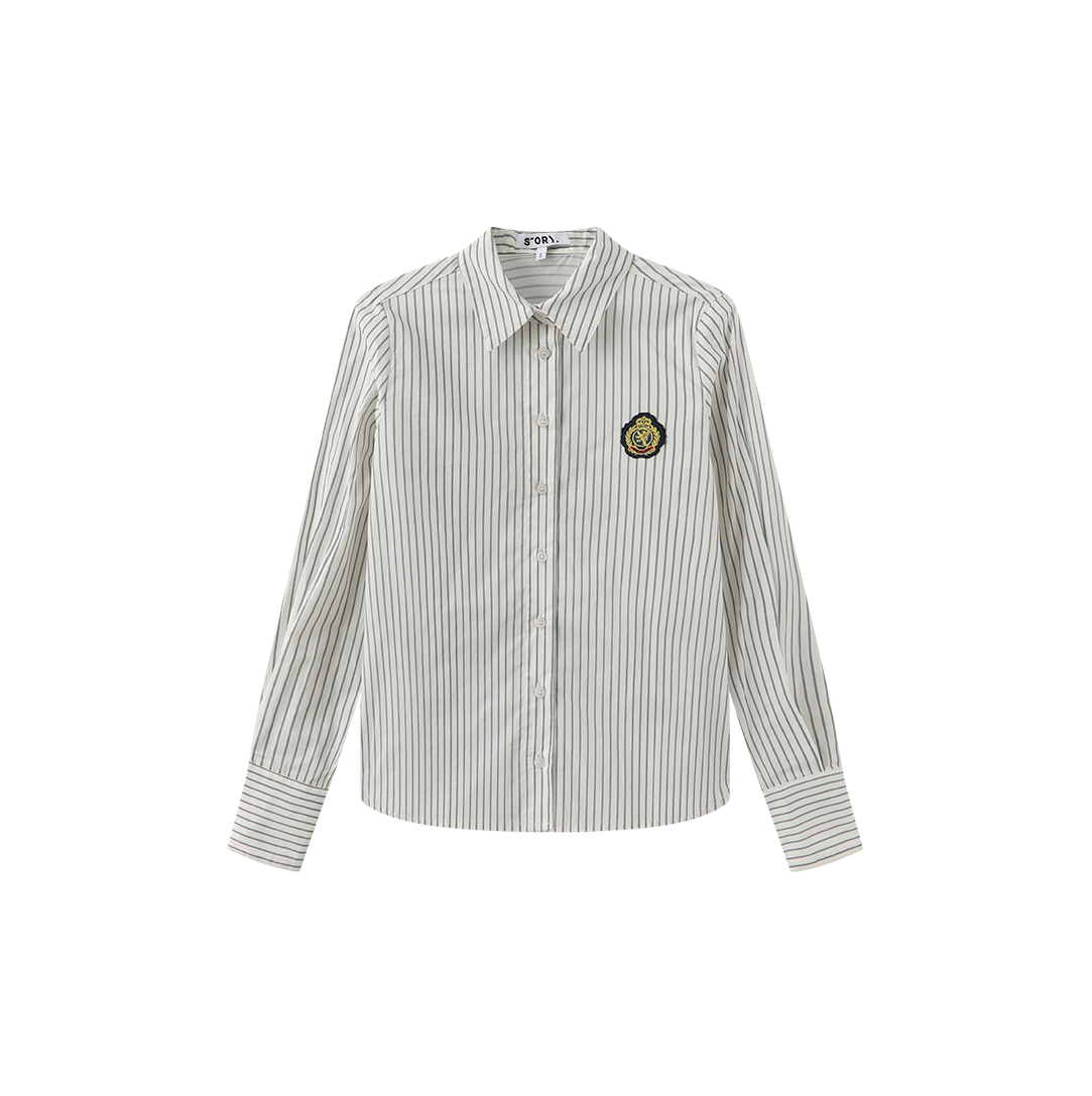 Stripe Crest Button Down