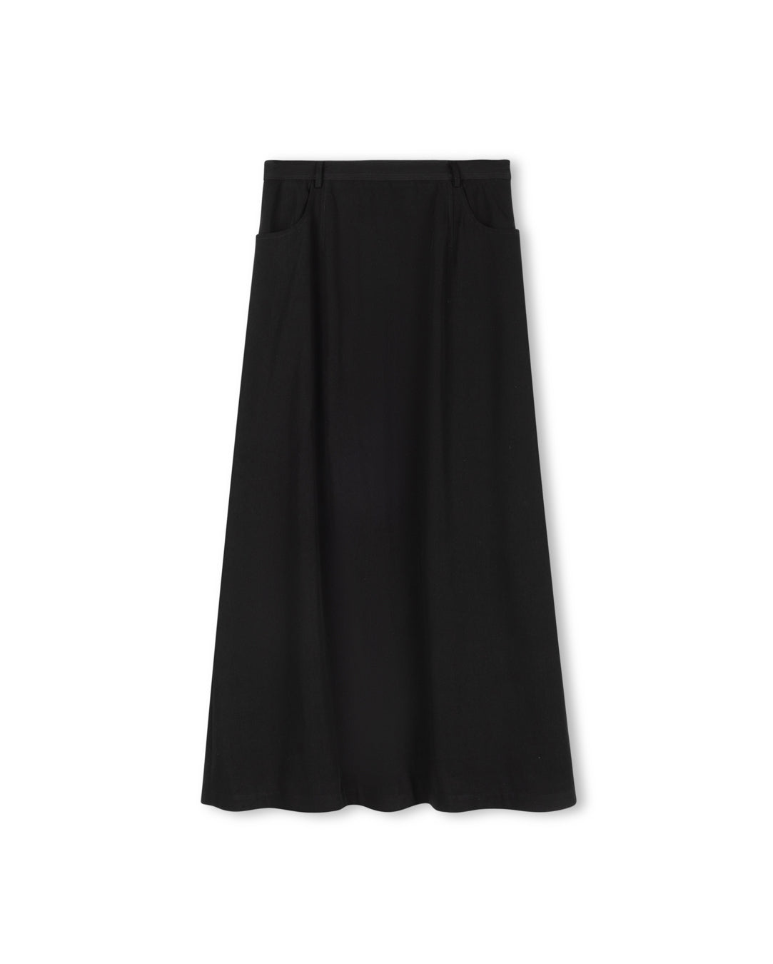 Front Pocket Back Pleat Skirt