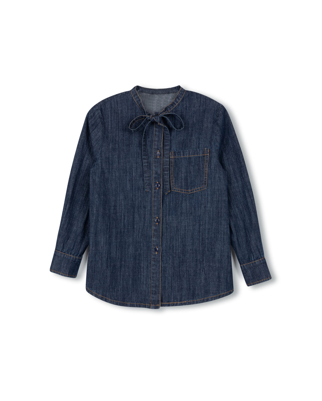 Drake Denim Bow Blouse