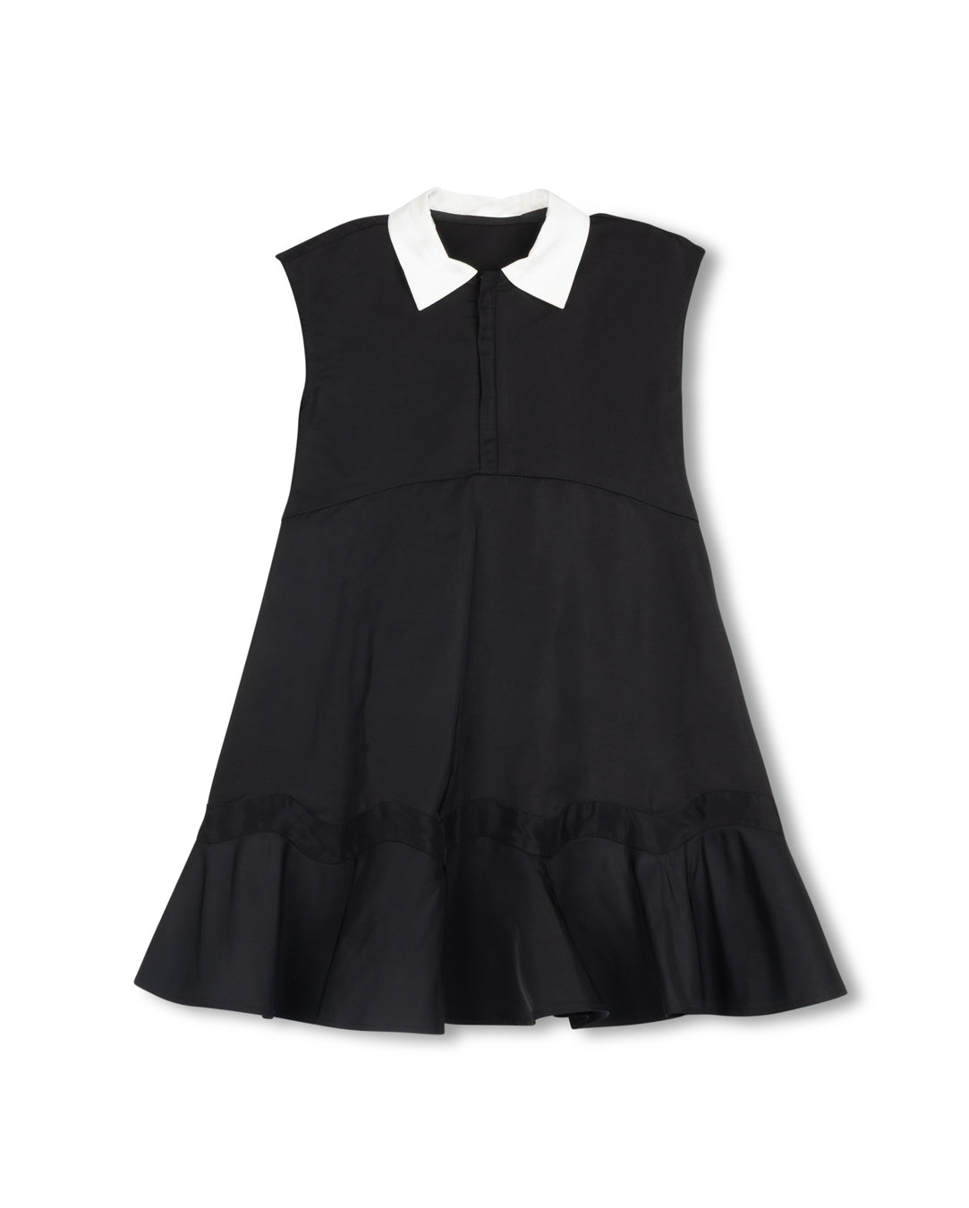 Taffeta Collared Flare Dress