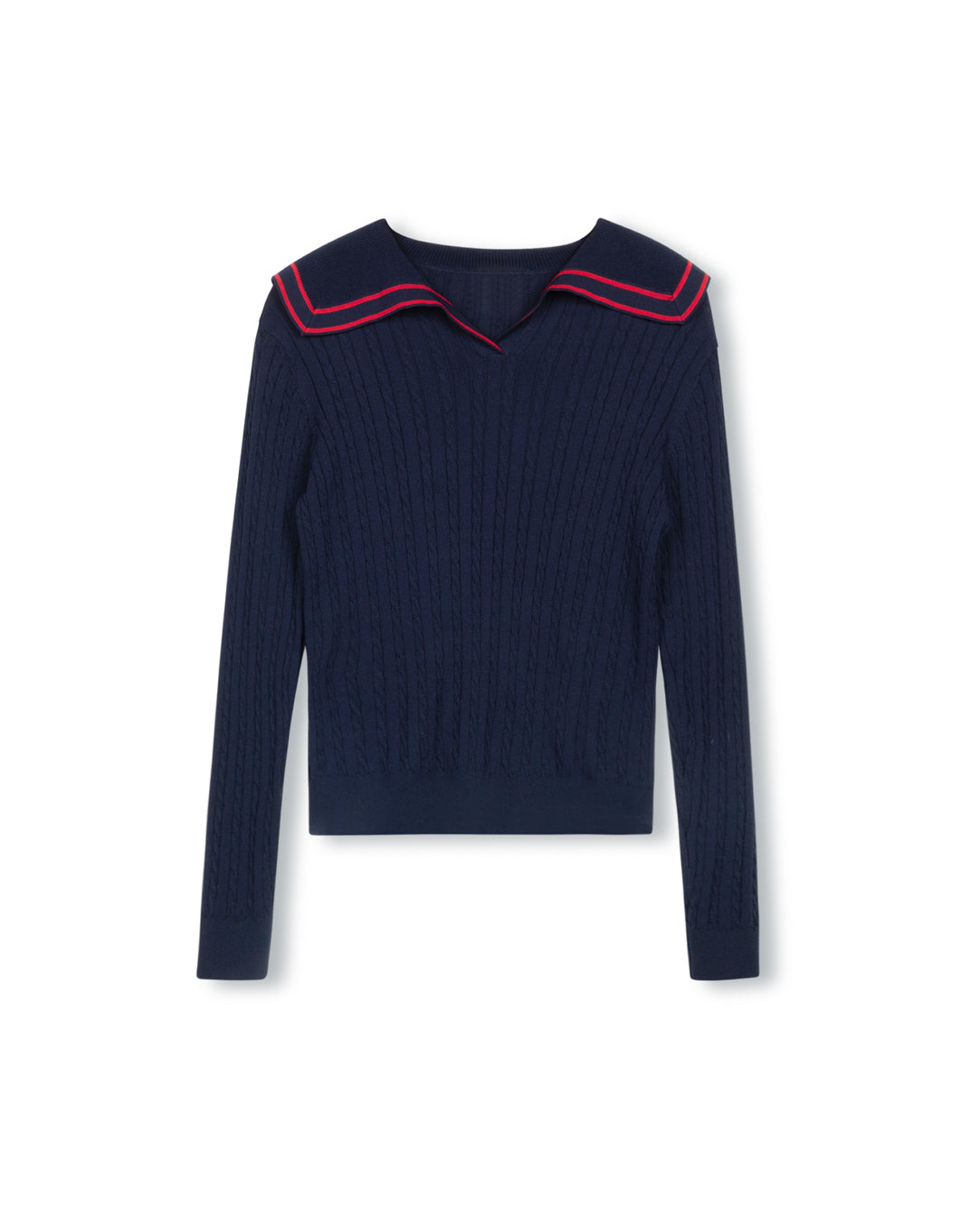 Wing Collar Knit Top - Junees