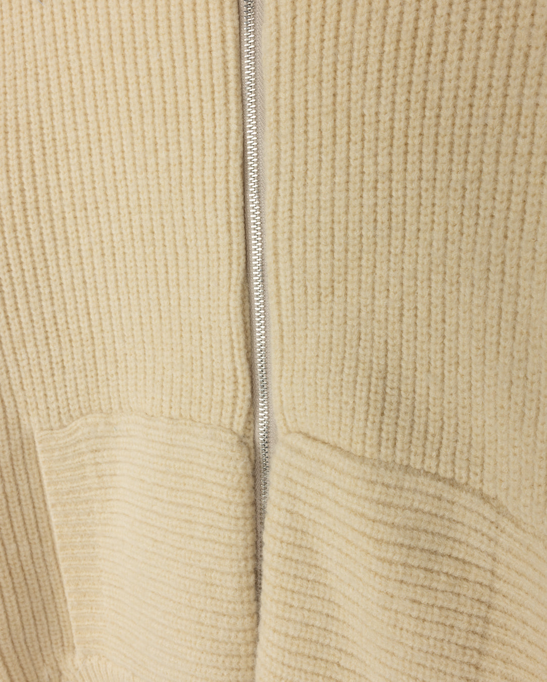 Puff Pocket Zip Up Sweater