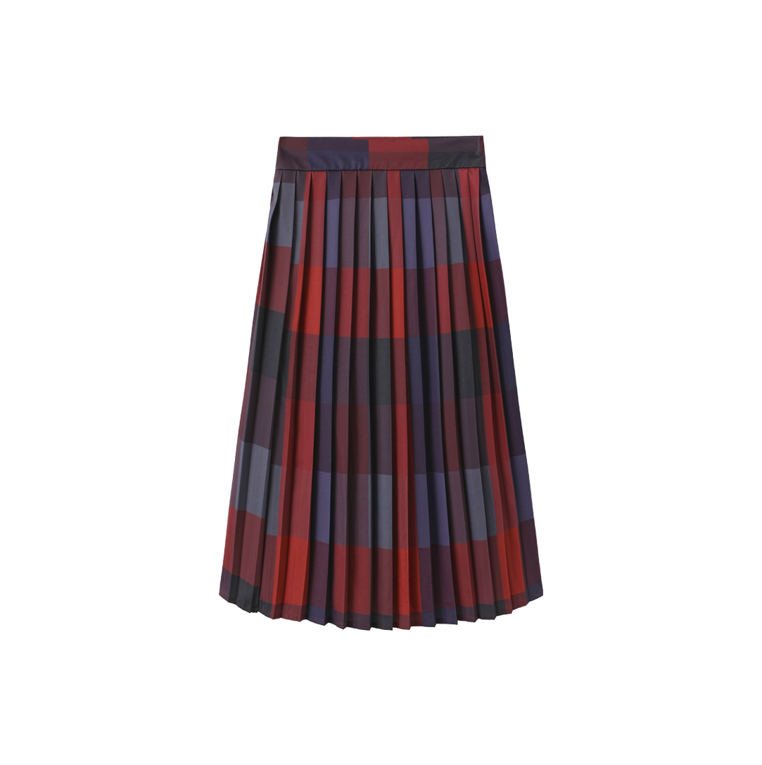 Plaid Print Pleated Skirt