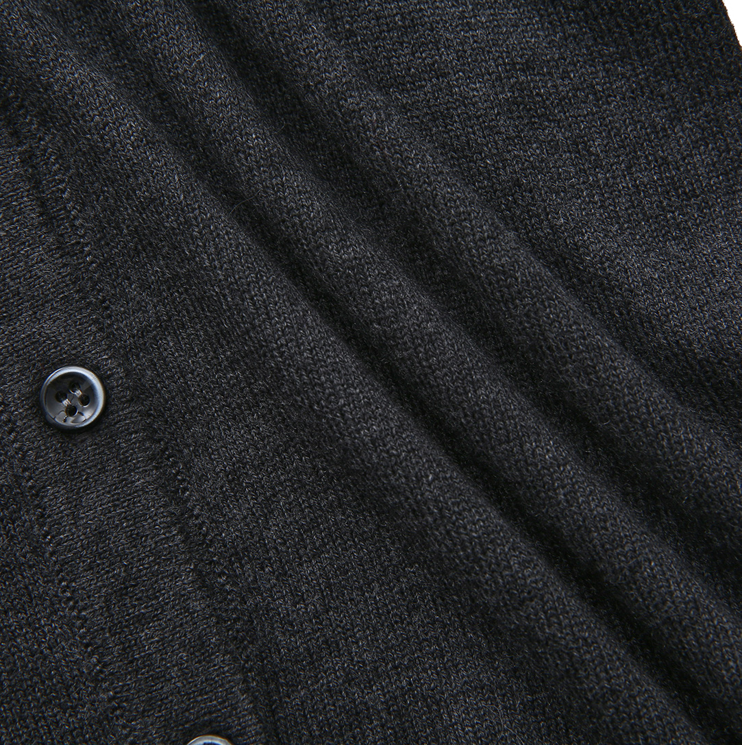 Fine Flat Knit Button Cardigan