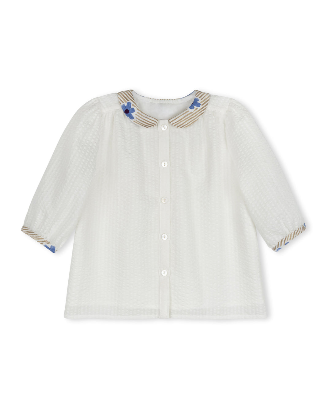 Poni Seersucker Collar Blouse