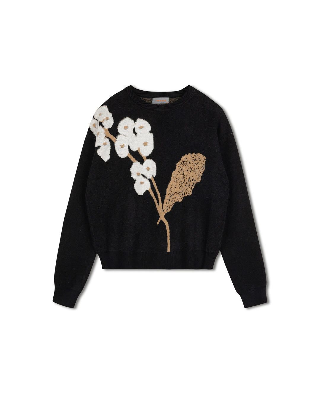 Citron Floral Applique Sweater