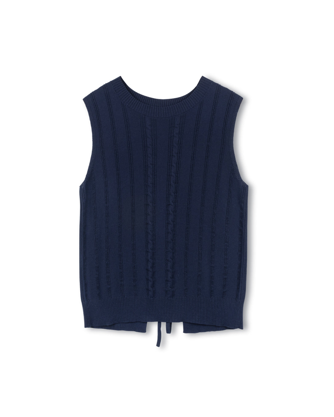 Tie Detail Knit Vest W-18327