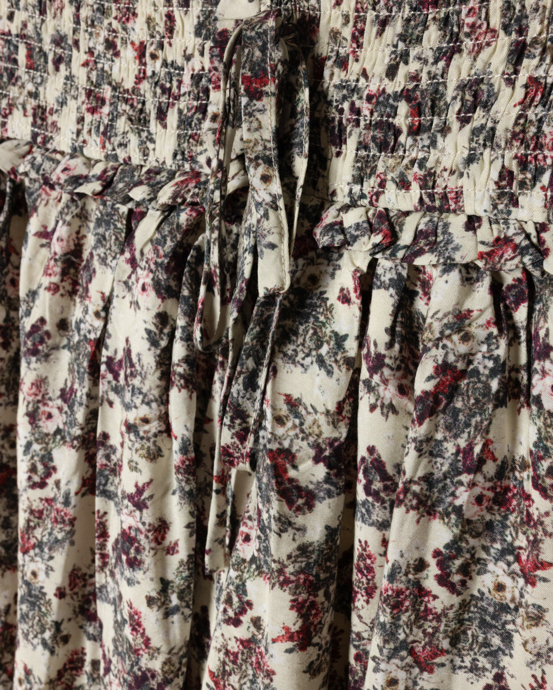 Floral Smocked Ruffle Trimmed Dress C-21174