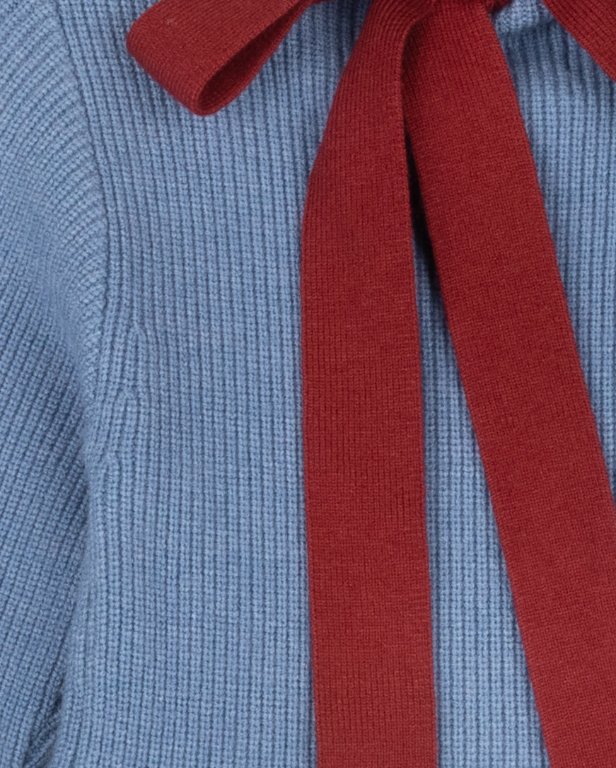 Contrast Colored Knit Dress C-23355