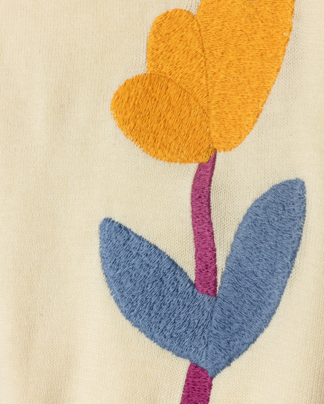 Color Printed Flower Sweater