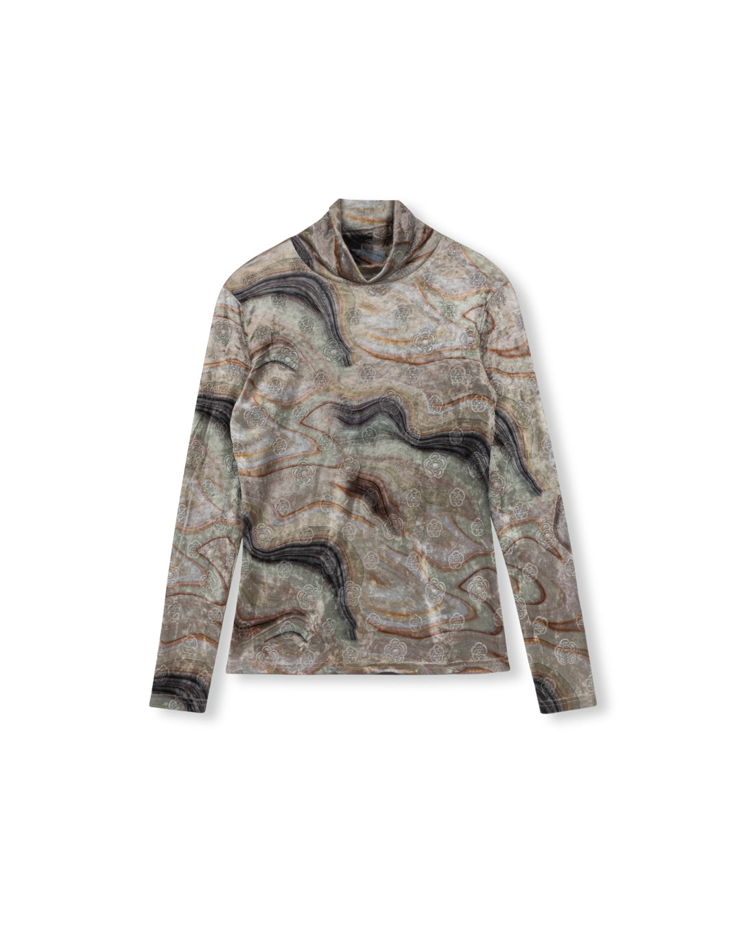 Velour Fitted Turtleneck W-20417