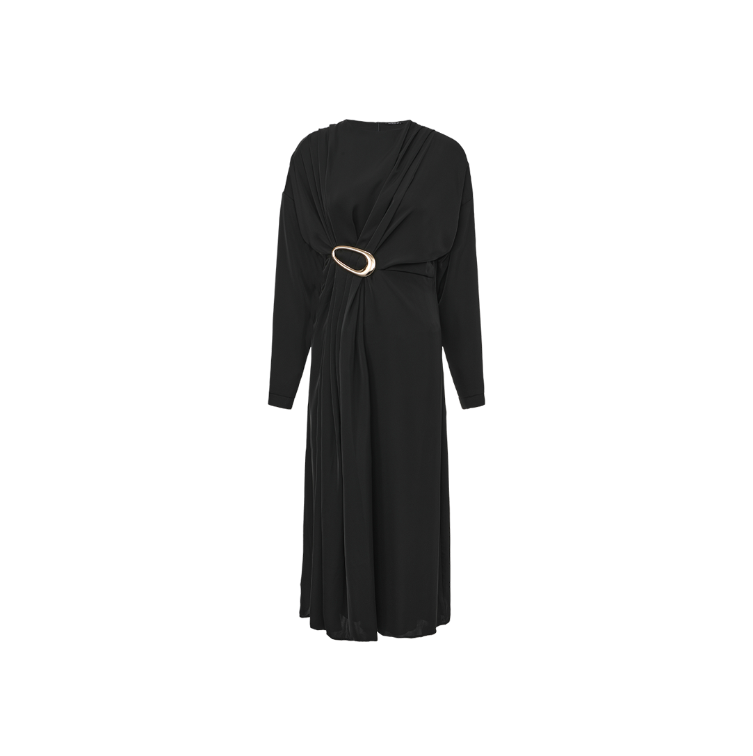 Silk Gathered Dress