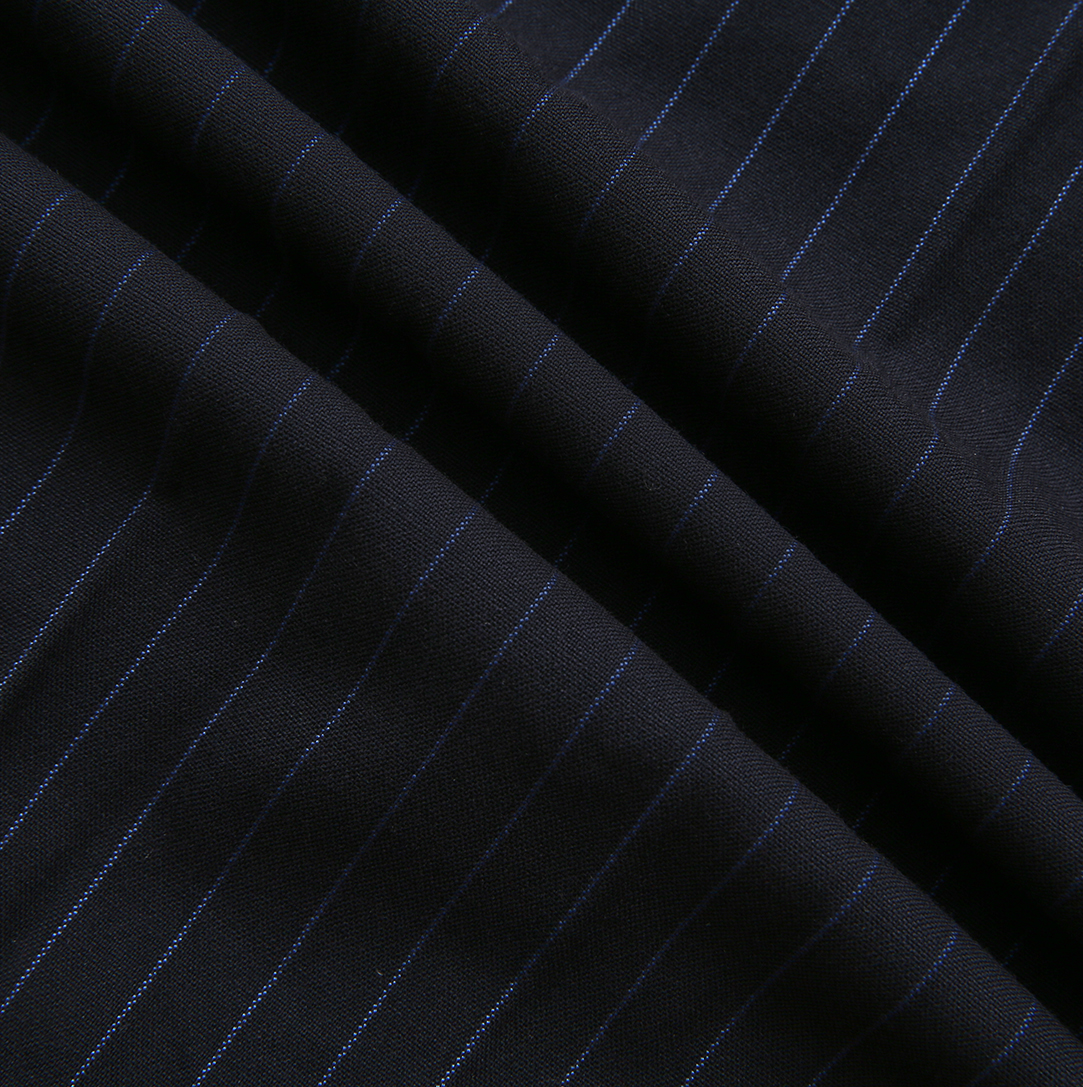 Pinstripe Pleated Drawstring Skirt