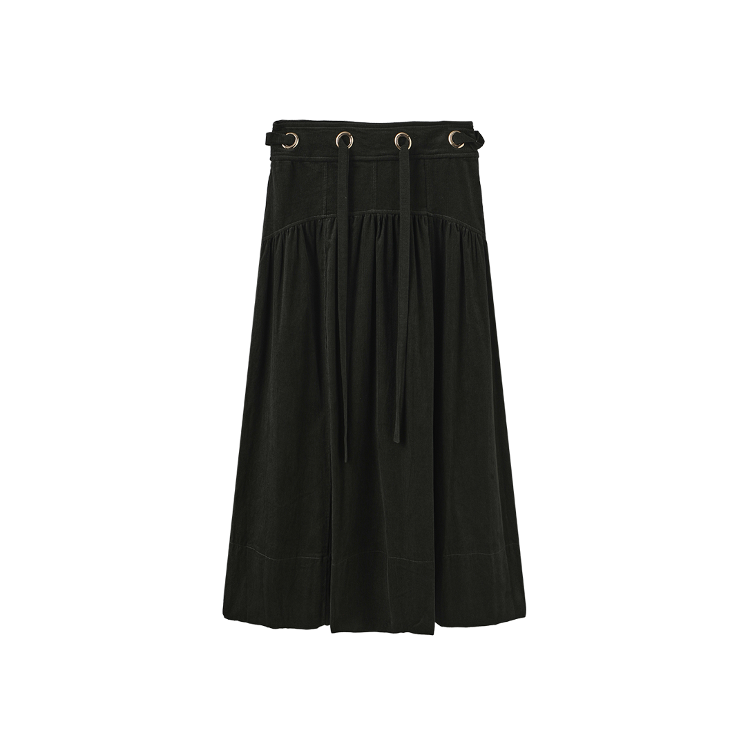 Corduroy Rounded Yolk Skirt