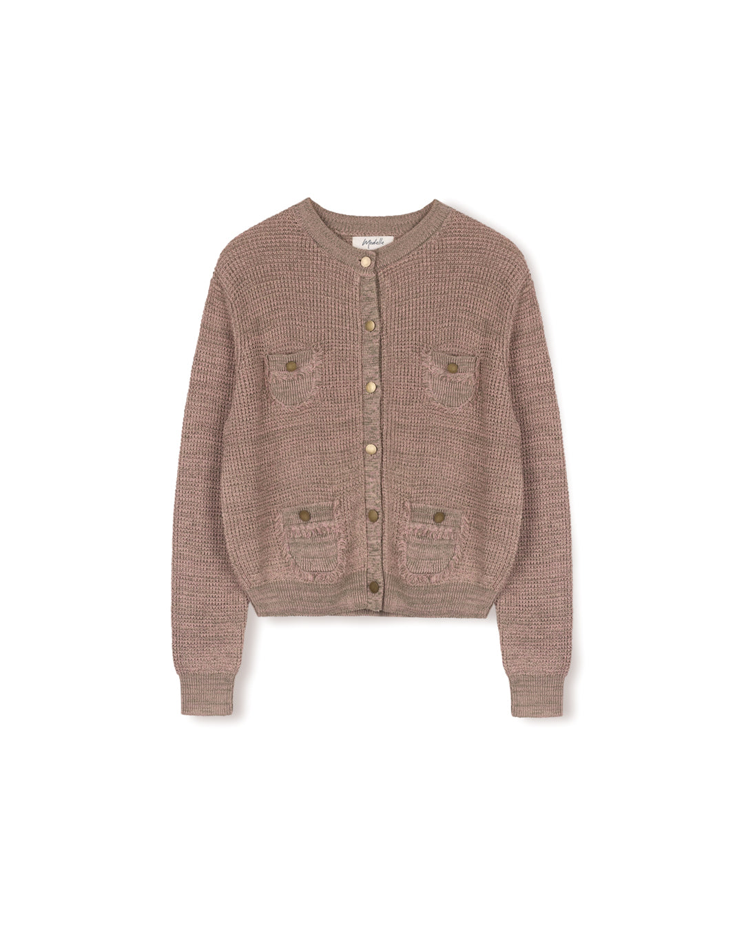 Heather Knit Cardigan With Pockets